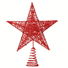 1pc Glitter Christmas Tree Star Topper Top Hat Decorations