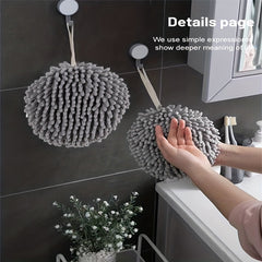 Thick Quick-dry Towel Ball for Bathroom with Hanging Loop