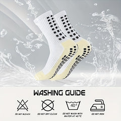 Men's Non Slip Football Socks Crew Grip Socks for Football Basketball