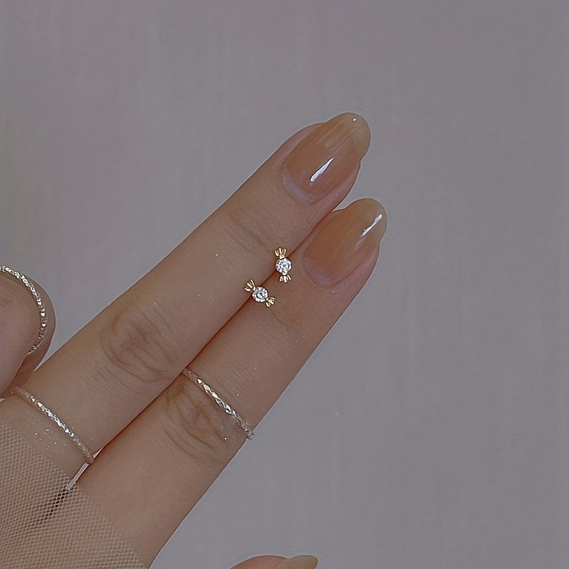Rhinestone Candy Stud Earrings