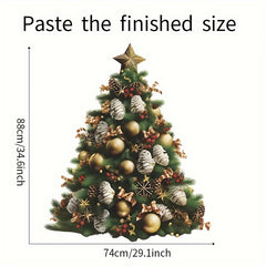 2pcs Christmas Tree Wall Stickers for Bedroom, Self-adhesive PVC Decals