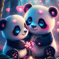 DIY Cartoon Panda Diamond Painting 7x9 - Animal Art Home Gift