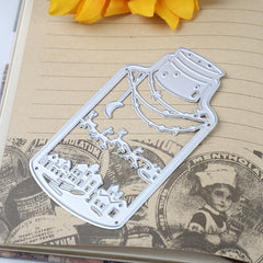 Christmas Bottle Metal Cutting Dies Stencils DIY Scrapbook Stamp Photo Album