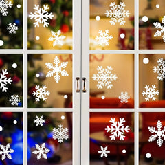 Christmas Snowflake Hanging Wall Decal - Window Stickers for Bedroom Mall