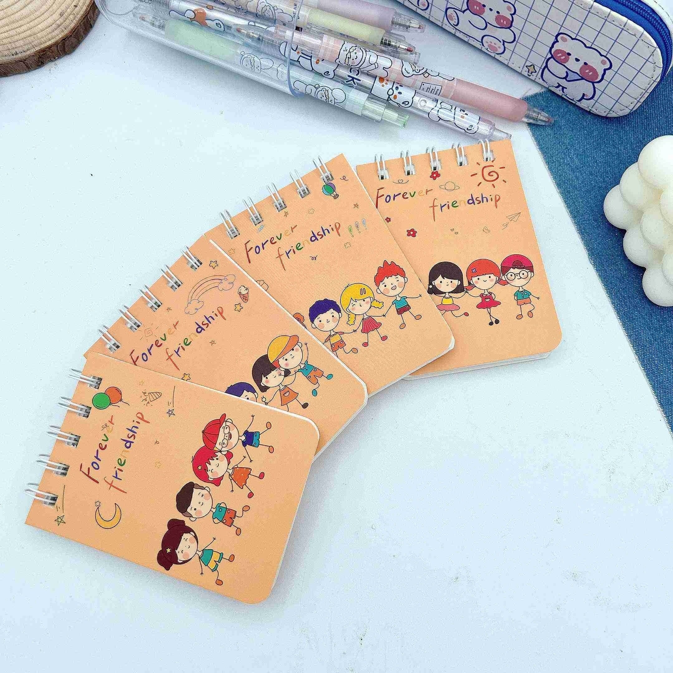 4 pack A7 Thick Notebook Fresh Wind Portable Small Notebook