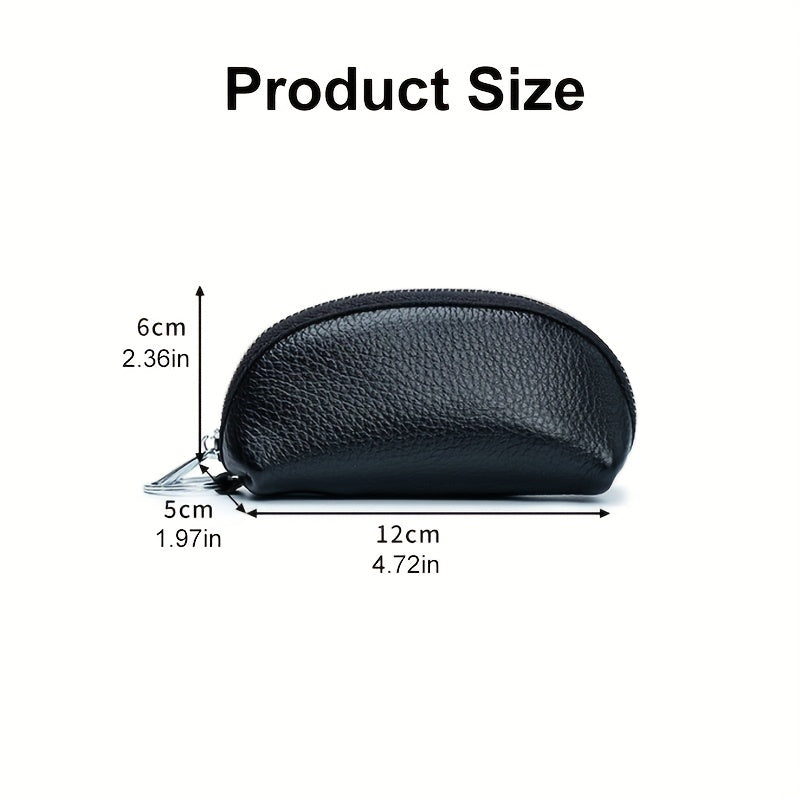 Leather Keychain Coin Purse Wallet Mini Access Card Holder