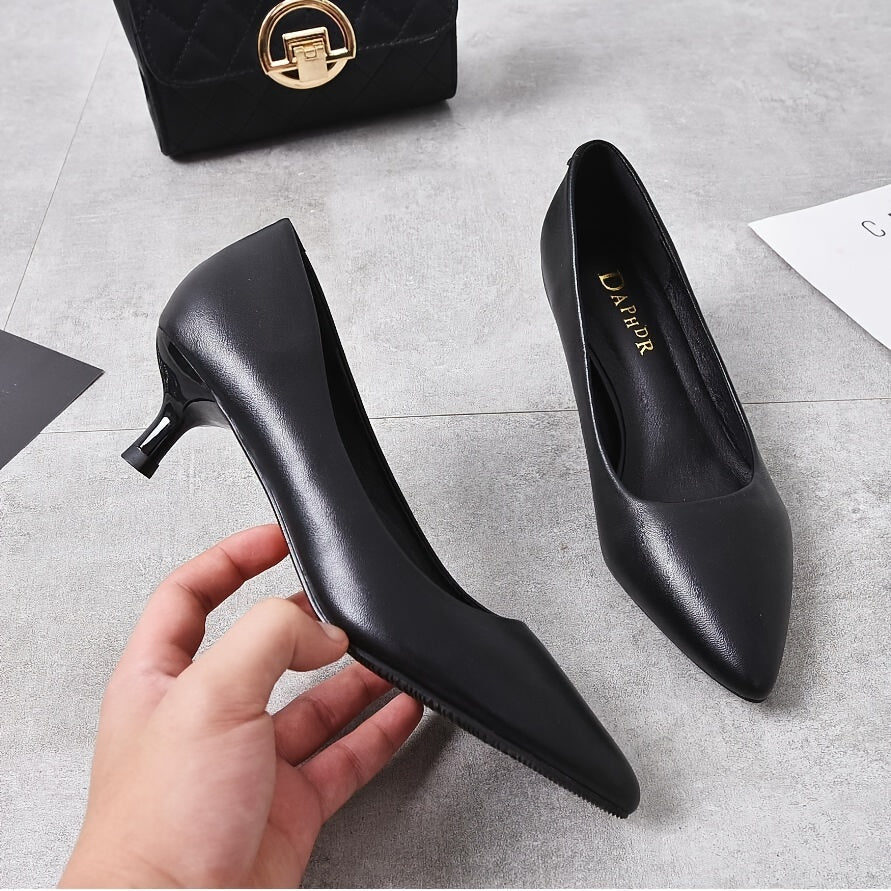 Women's Formal Stiletto Heel Point Toe Slip On Shoes