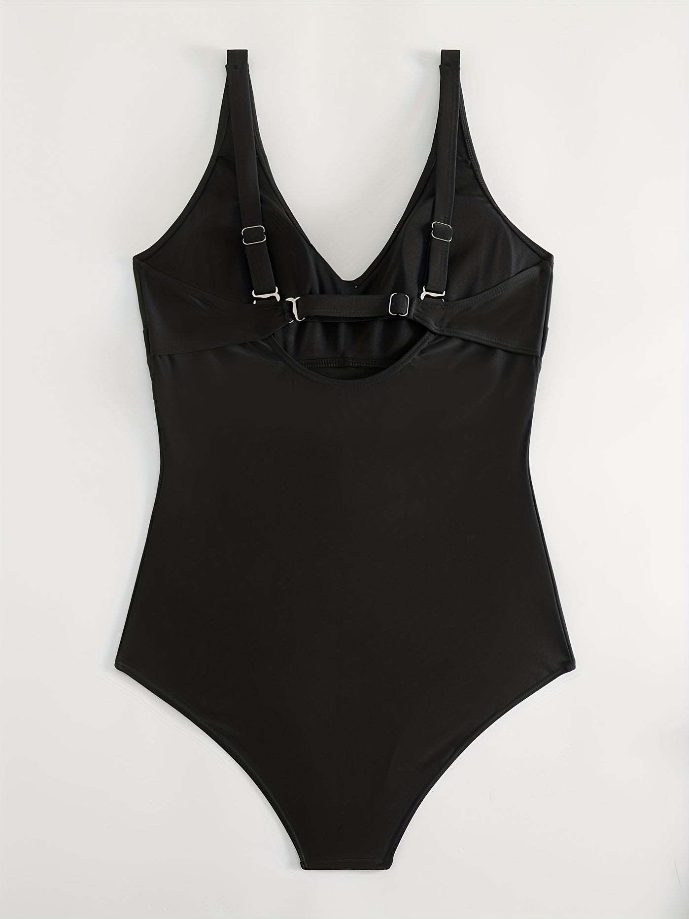 Modest Swimsuit Cross Front V Neck One Piece Swimsuit