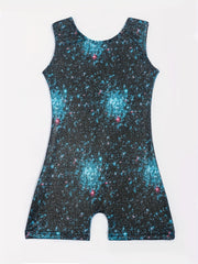 Toddler Girls Gymnastics Outfit Professional Bodysuit Kids Unitard Bike Shorts