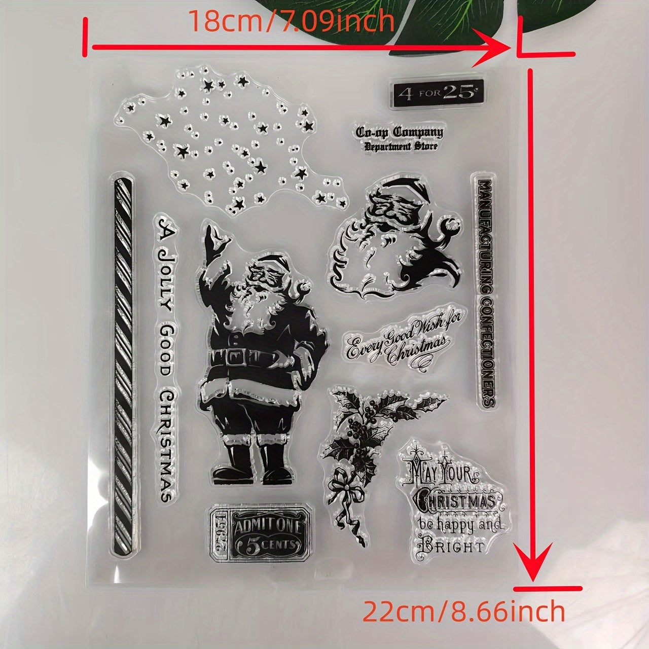 Christmas Santa Claus Stamp Set for Scrapbooking Paper Craft