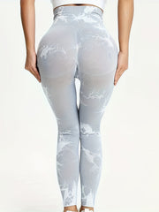 Tie Dye High Waist Tummy Control Fitness Pants