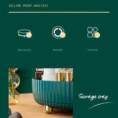 Rotating Cabinet Organizer Turntable Storage Tray for Makeup Cosmetics