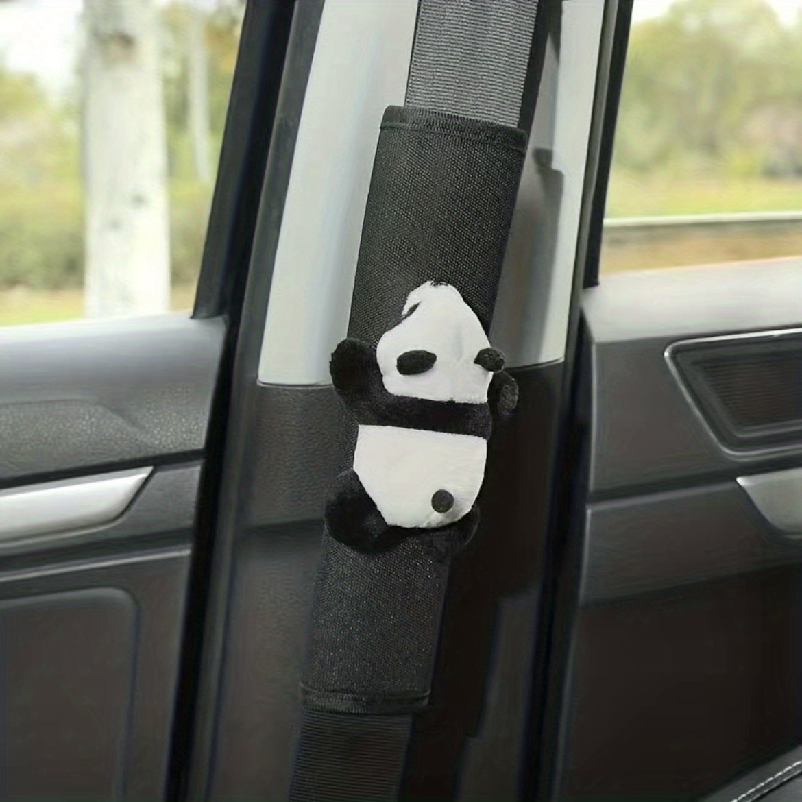 Panda Seat Belt Fixer Plush Baby Shoulder Pad Set