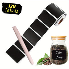 120pcs Blackboard Labels Roll Tape + Pen
