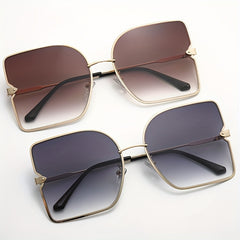 Y2K Butterfly Metal Sunglasses Gradient Anti Glare Glasses UV400