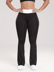 Waist Casual Sports Slim Fit Flare Leg Pants Slim Bell bottom Leggings