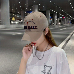 Coconut Tree Embroidery Baseball Cap Vintage Unisex Cotton Dad Hats