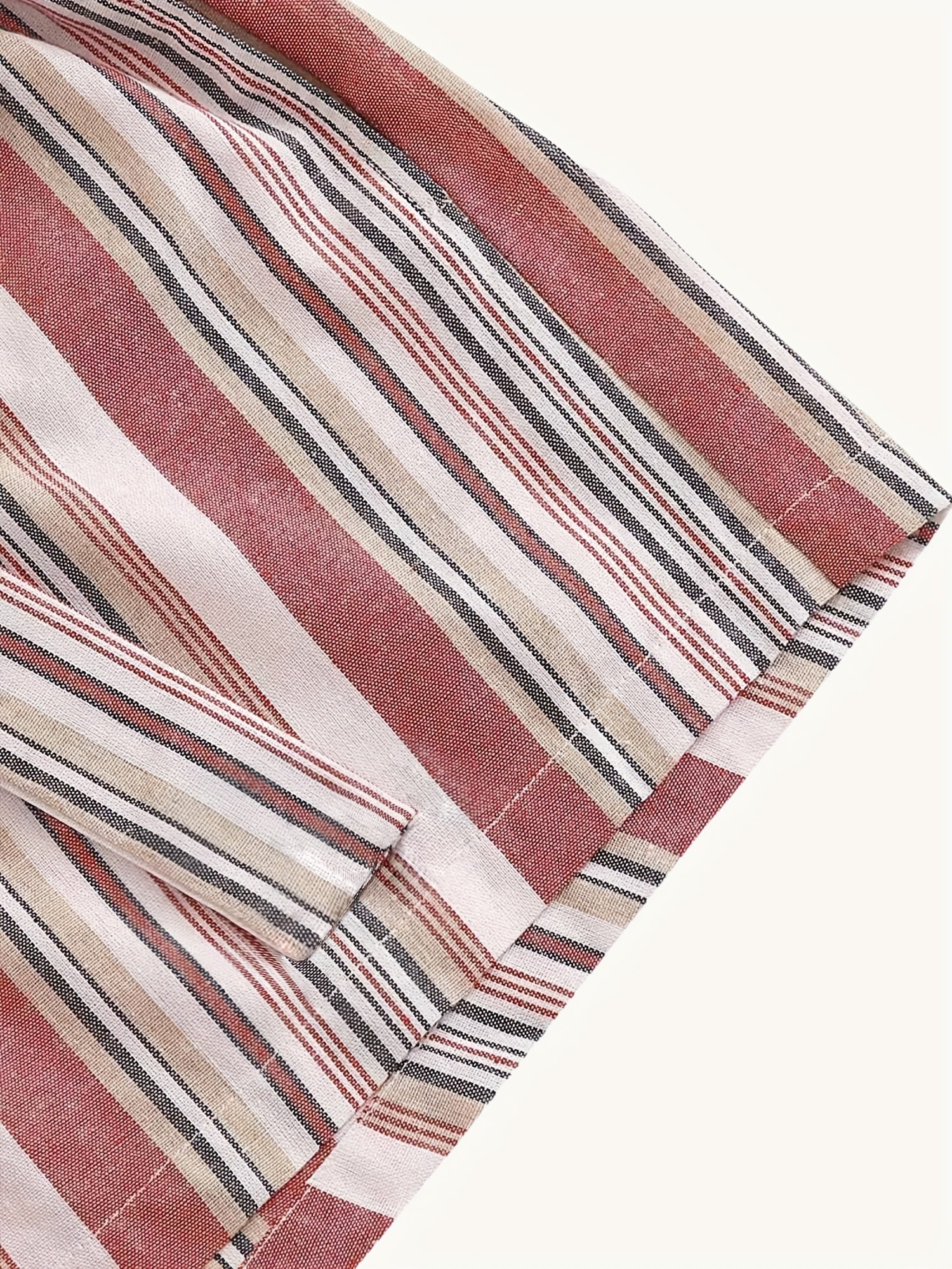 Striped Tie Waist Shorts Boho Shorts for Spring & Summer