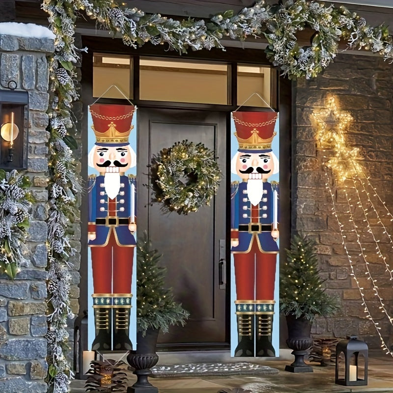 Nutcracker Christmas Decorations Outdoor Life Size Soldier Model Banners