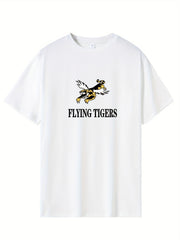 Men's Printed Leisure Sports T shirt Round Neck Tee Shirt For Summer