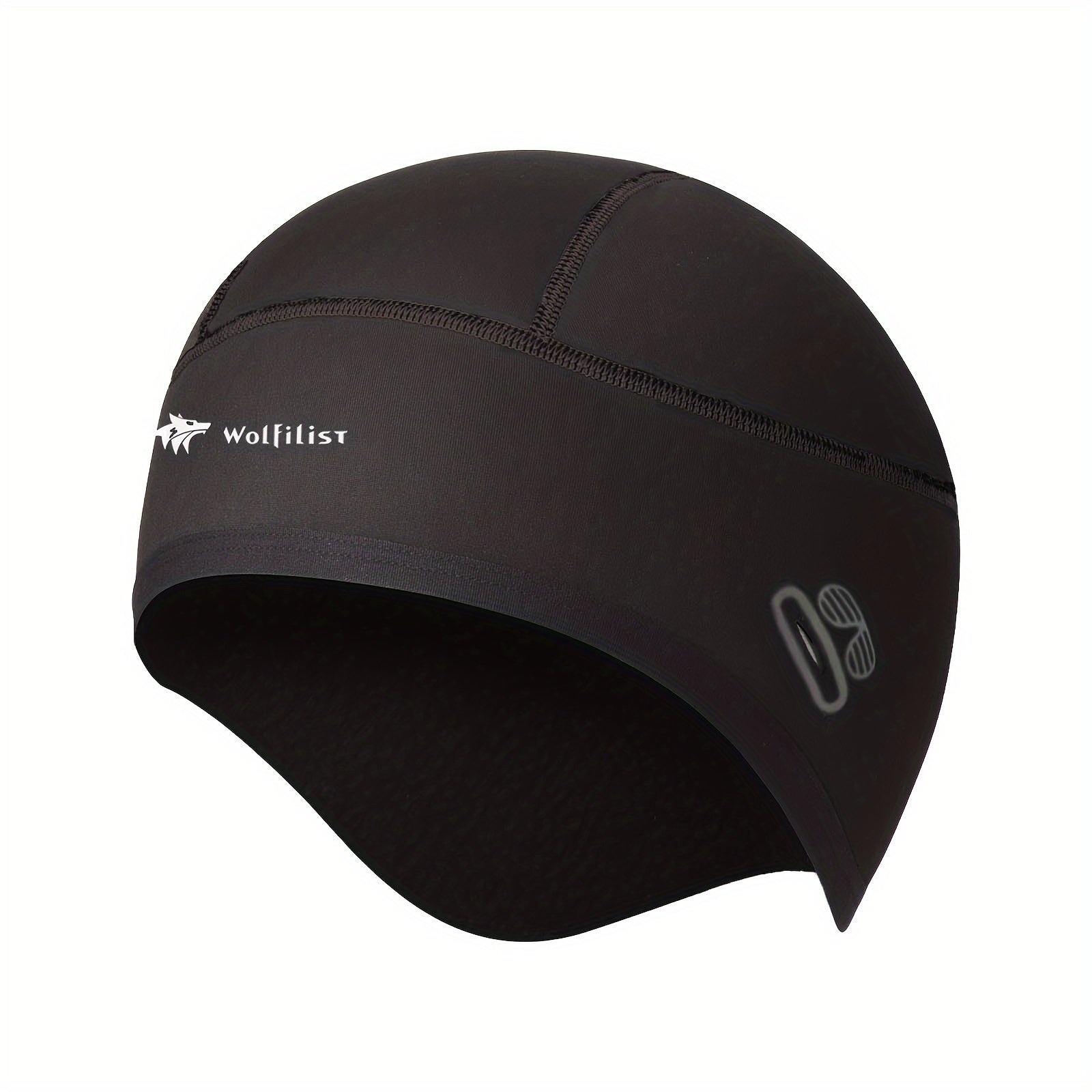 Skull Cap Sweat Wicking Helmet Liner with Ear Covers for Riding Cycling Running