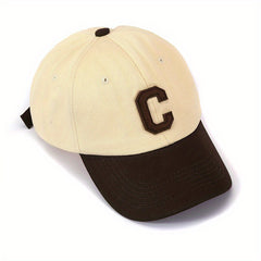 Unisex Cotton Baseball Cap Snapback Hat C Patch Sun Visors Caps