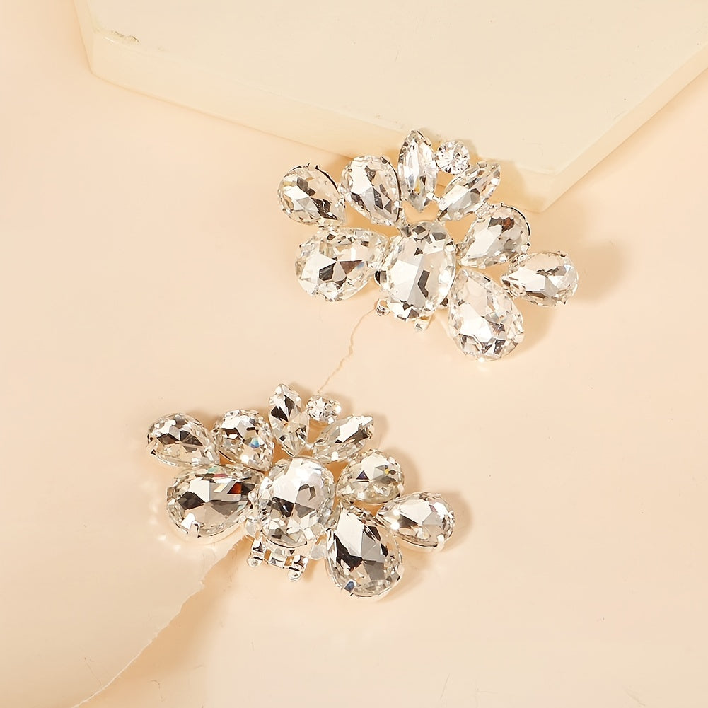 Crystal Shoe Clips Rhinestone Shoe Buckles DIY Decoration Wedding Party