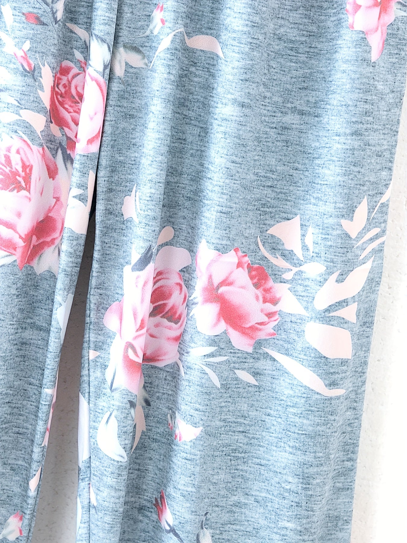 Floral Print Sleep Bottoms Soft & Comfy Elastic Waistband Pants