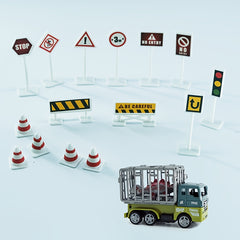 Dinosaur Transport Car with Plastic Cage Vehicle Truck Model