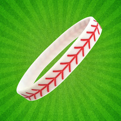 Softball Baseball Silicone Stretch Bracelet Sports Wristband