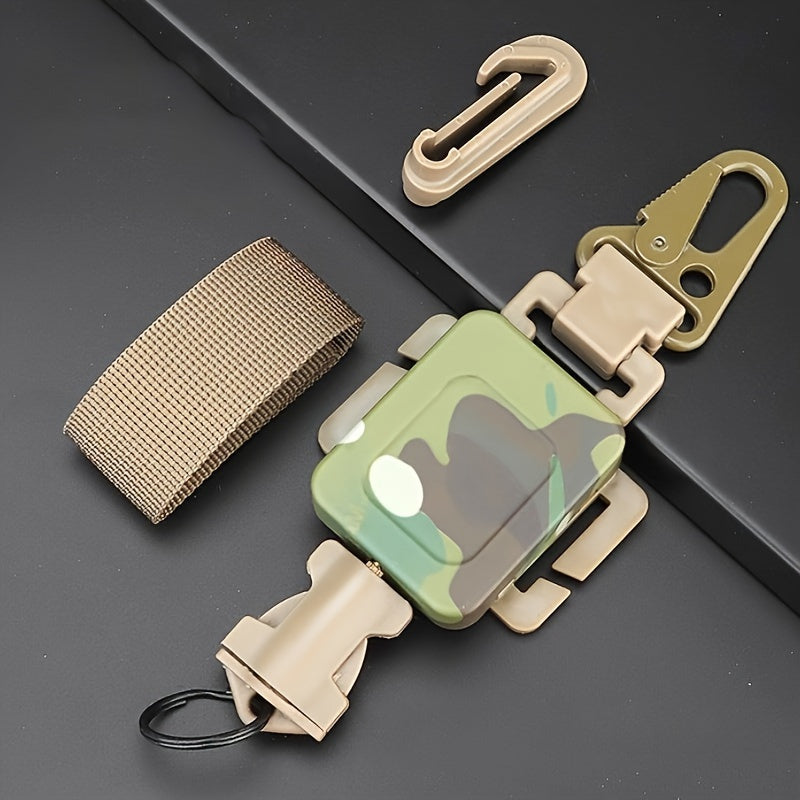 Outdoor 360 Rotating Telescopic Buckle Anti-theft Key Buckle