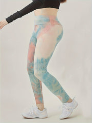 Women's Plus Tie Dye High Rise Fitness Leggings
