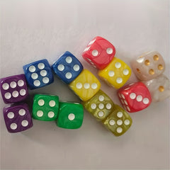 100pcs 16MM Round Pearl Pattern Dice 6 sided Dice Game Set