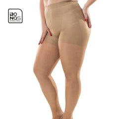 Plus Size High Rise Tummy Control Pantyhose 40D Queen Size Support