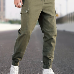 Pocket Cargo Jeans Men's Tapered Pants For All Seasons