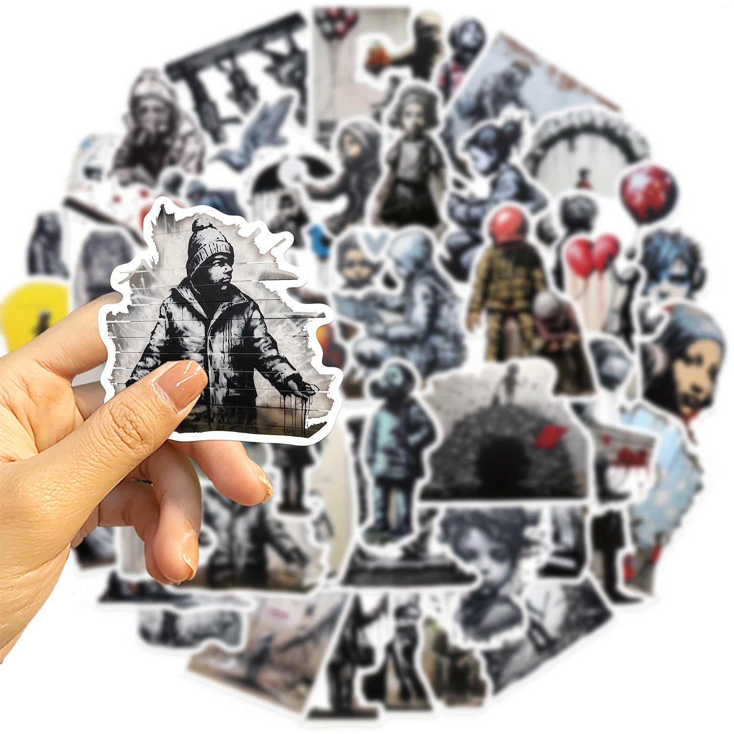 50pcs Abstract Art Style Graffiti Stickers for Laptop Water Cup Decoration