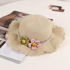Kids Straw Hat Summer Sun Protection Beach Fisherman Hat