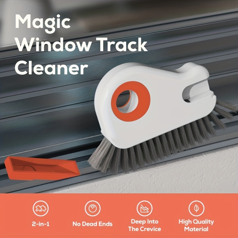 2 In 1 Small Cleaning Brush for Window Grooves & Door Tracks