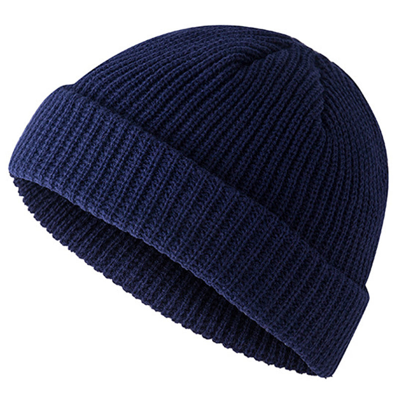 Women's Slouchy Knit Beanie Cap Warm Winter Acrylic Roll up Edge Skull