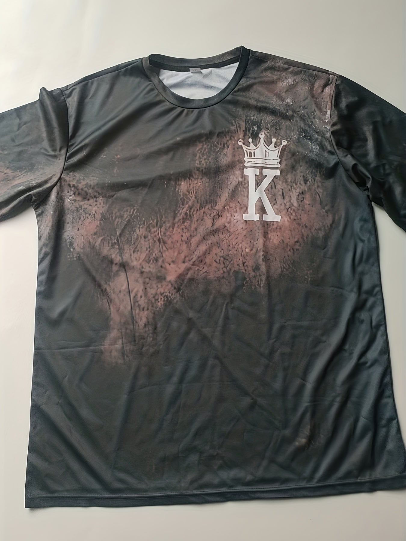 Men's K Print T-Shirt 3D Digital Print Short Sleeve Tee