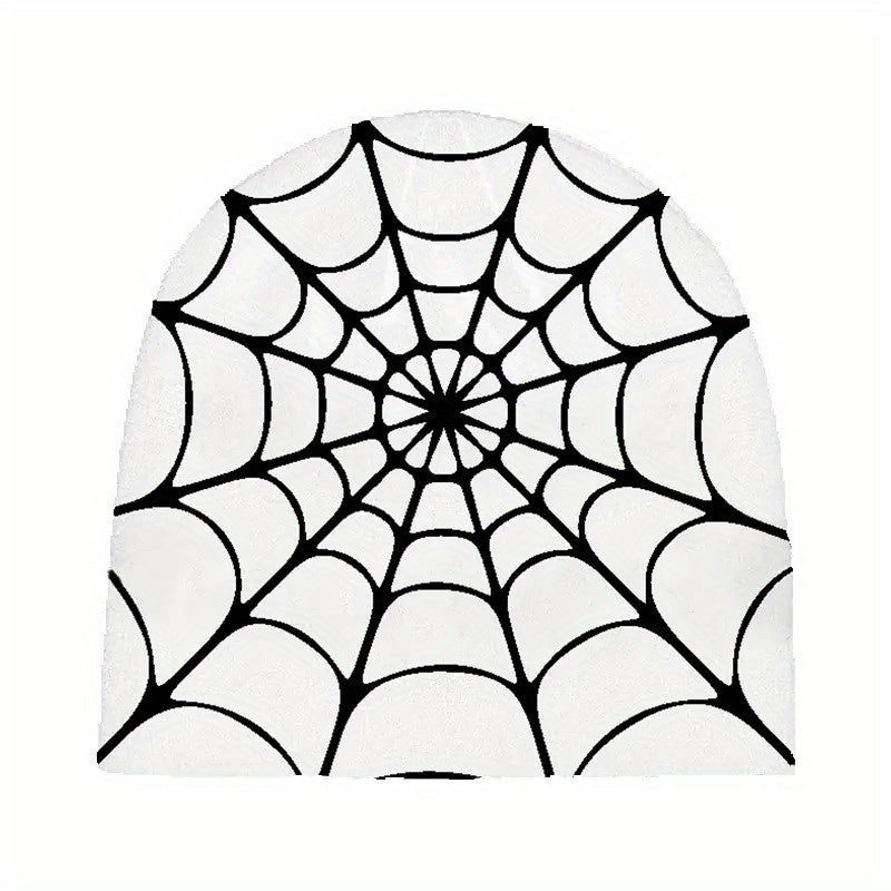 Y2K Spider Web Jacquard Beanie Gothic Skull Cap