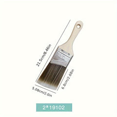 5pcs Paint Brush Set Soft Bristles Wood Handles Indoor & Outdoor Home Decor