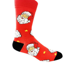 CONYET Men's Christmas Socks Red Santa Cotton Socks