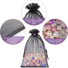 30pcs 10x15 cm Organza Bags With Drawstring Jewelry Pouches