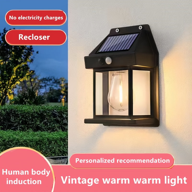 Vintage Solar Wall Lights Outdoor Landscape Lights - High Brightness