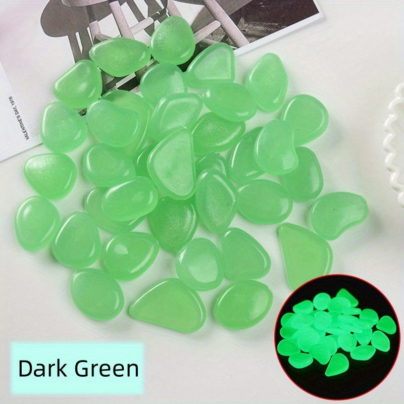 200pcs Small Luminous Pebbles for Garden Fish Tank Aquarium Decor