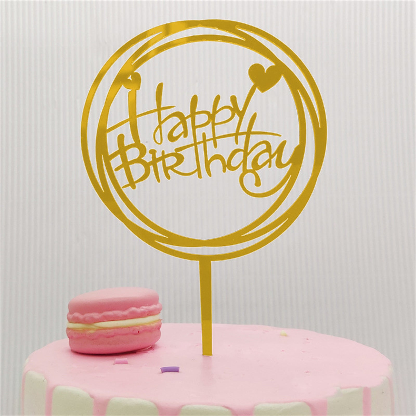 Heart Cake Insert Card Multicolor for Birthday Party Supplies