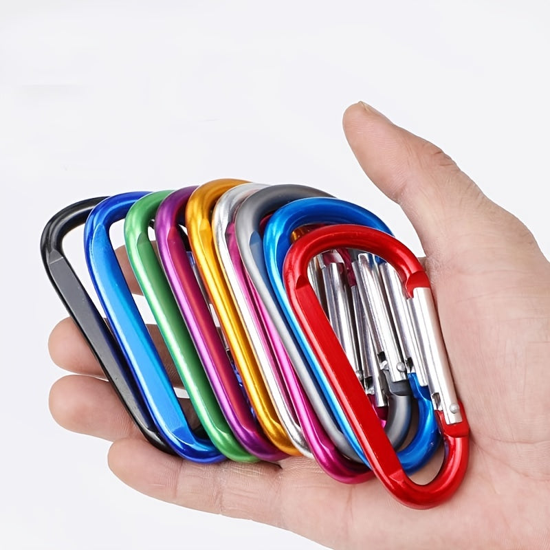 6pcs D Carabiner Snap Hook Small Keyring Camping Hiking Accessories