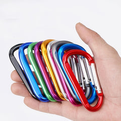 6pcs D Carabiner Snap Hook Small Keyring Camping Hiking Accessories