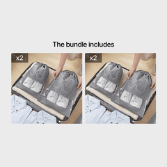 5pcs Portable Drawstring Shoe Storage Bags for Travel